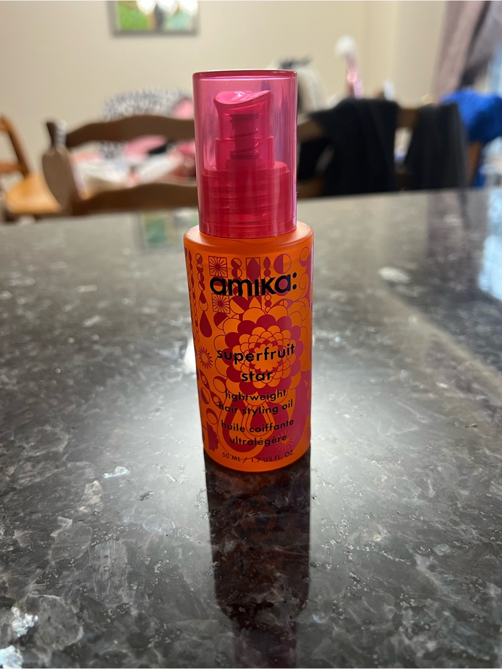 New in bottle Amika Superfruit star hair oil